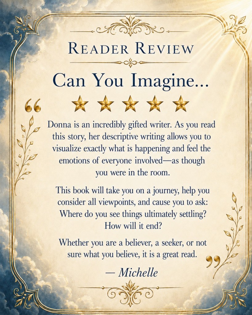 Five-star reader review by Michelle titled Can You Imagine